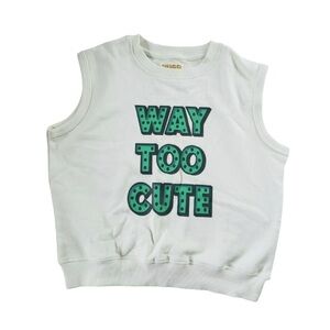 HUGO Loves  Tiki White Sweatshirt Top Way Too Cute